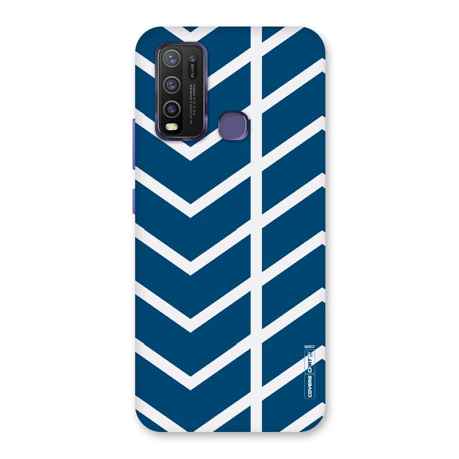 Blue White Pattern Back Case for Vivo Y50