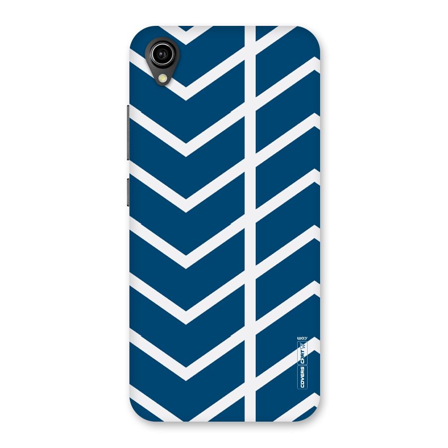 Blue White Pattern Back Case for Vivo Y90