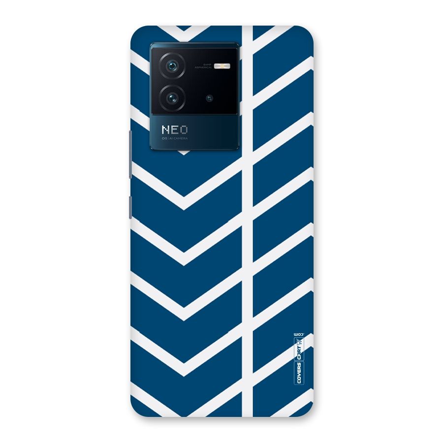 Blue White Pattern Back Case for Vivo iQOO Neo 6 5G