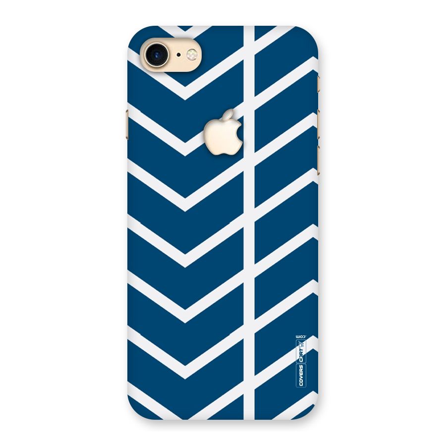 Blue White Pattern Back Case for iPhone 7 Apple Cut