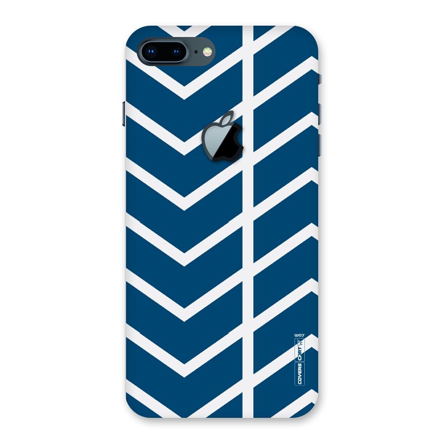 Blue White Pattern Back Case for iPhone 7 Plus Apple Cut