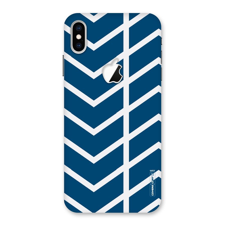 Blue White Pattern Back Case for iPhone XS Max Apple Cut