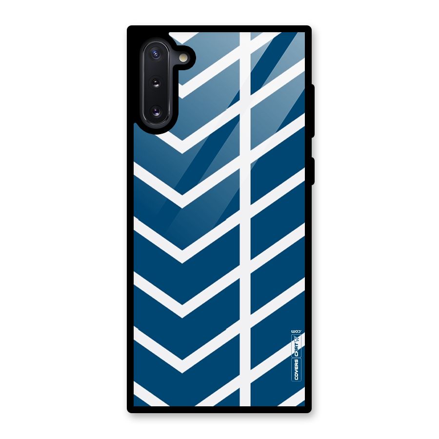 Blue White Pattern Glass Back Case for Galaxy Note 10