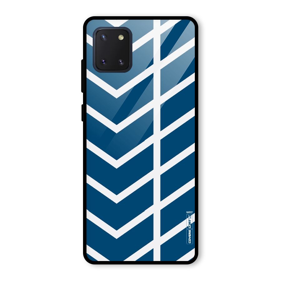 Blue White Pattern Glass Back Case for Galaxy Note 10 Lite