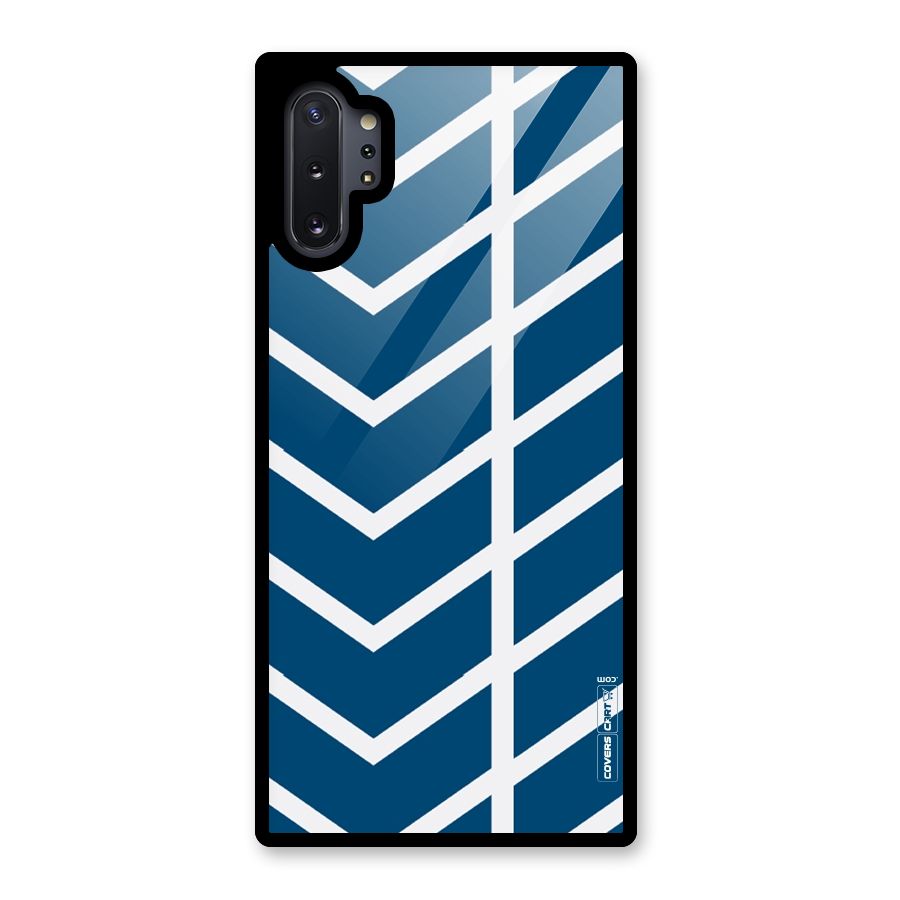Blue White Pattern Glass Back Case for Galaxy Note 10 Plus