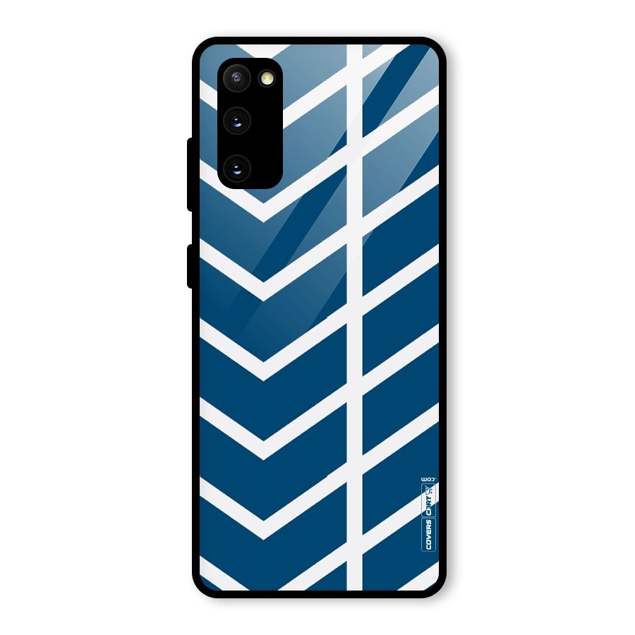 Blue White Pattern Glass Back Case for Galaxy S20 FE 5G