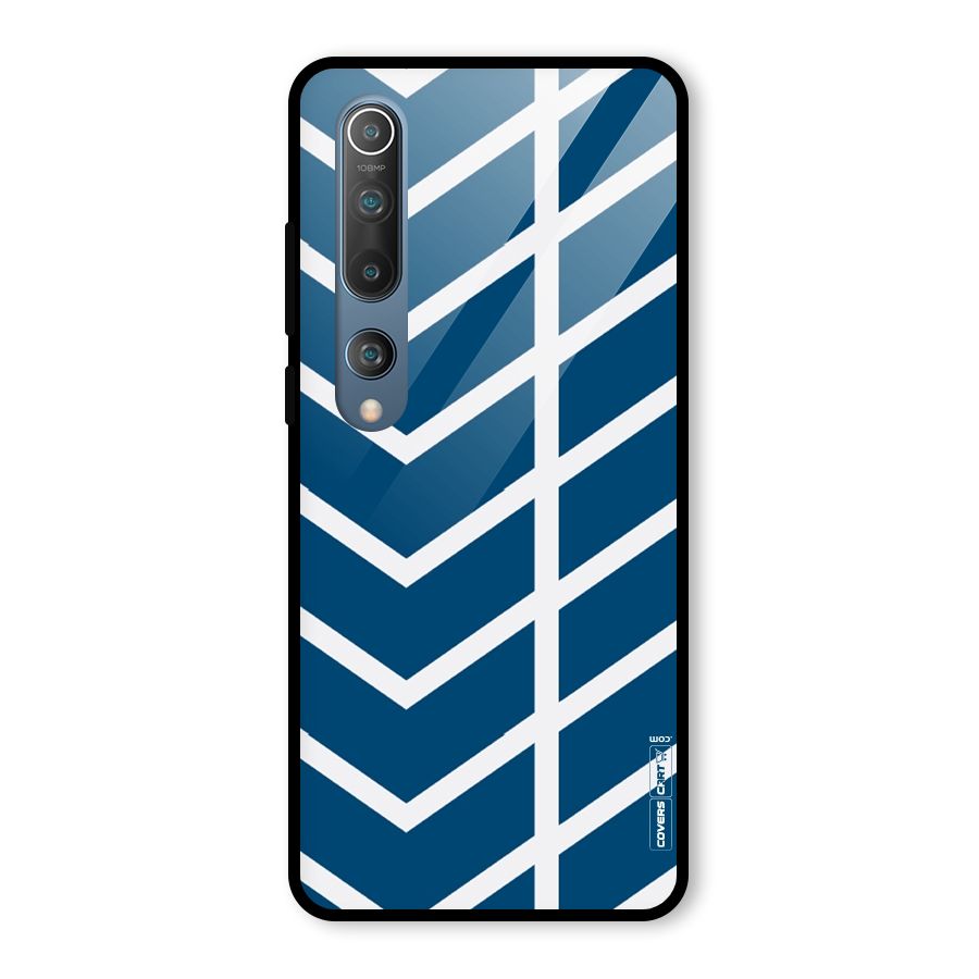 Blue White Pattern Glass Back Case for Mi 10