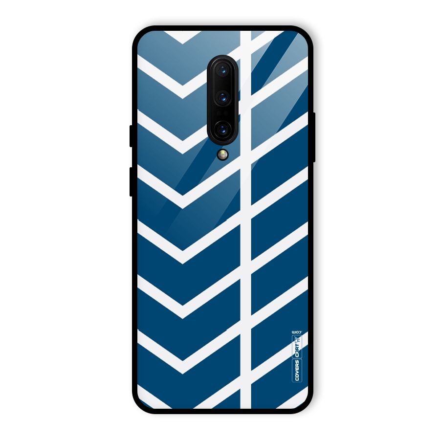 Blue White Pattern Glass Back Case for OnePlus 7 Pro