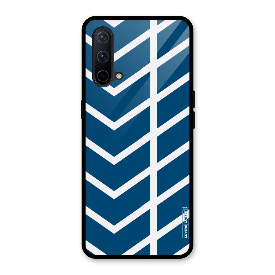 Blue White Pattern Glass Back Case for OnePlus Nord CE 5G