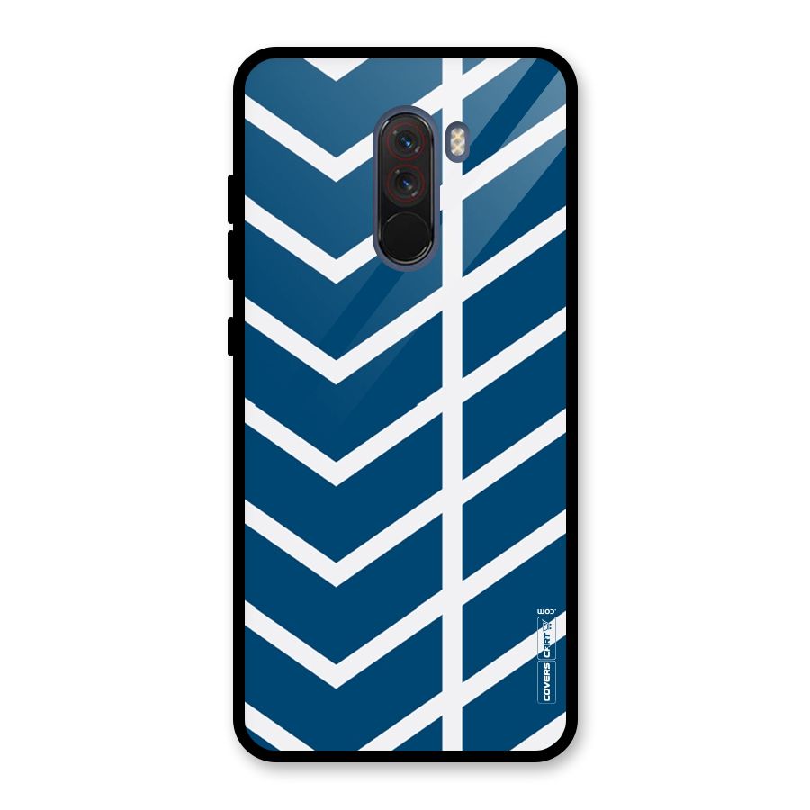 Blue White Pattern Glass Back Case for Poco F1