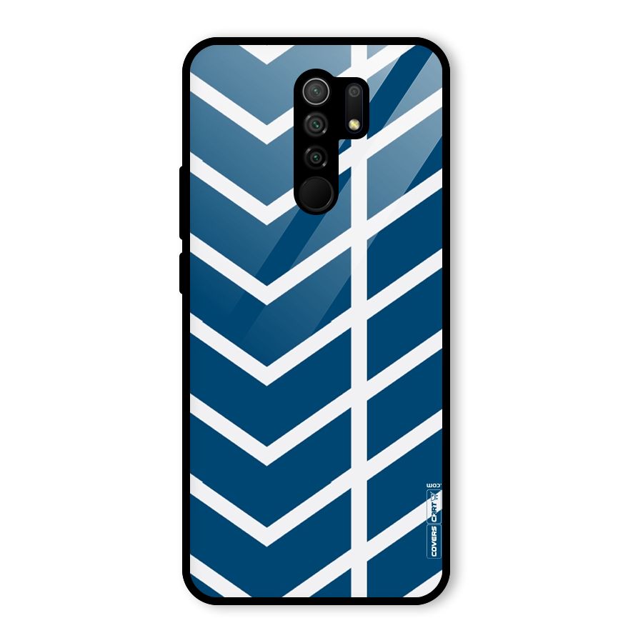 Blue White Pattern Glass Back Case for Poco M2