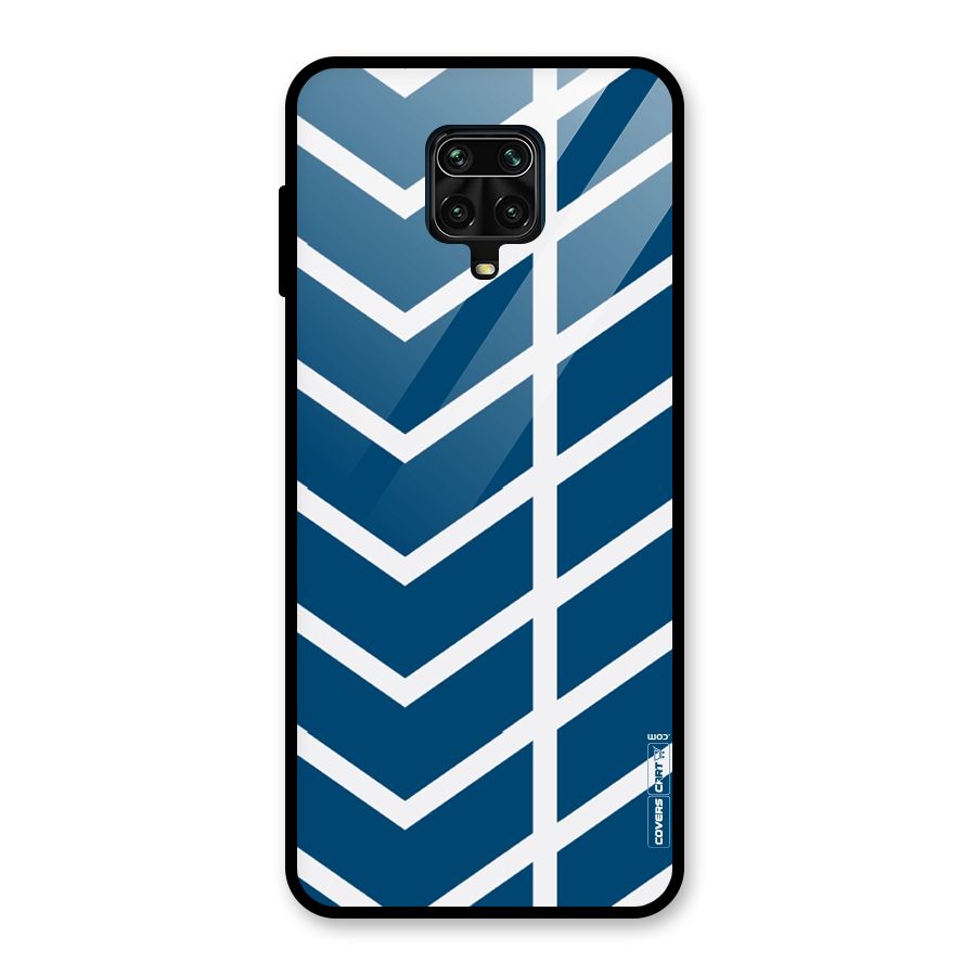 Blue White Pattern Glass Back Case for Poco M2 Pro