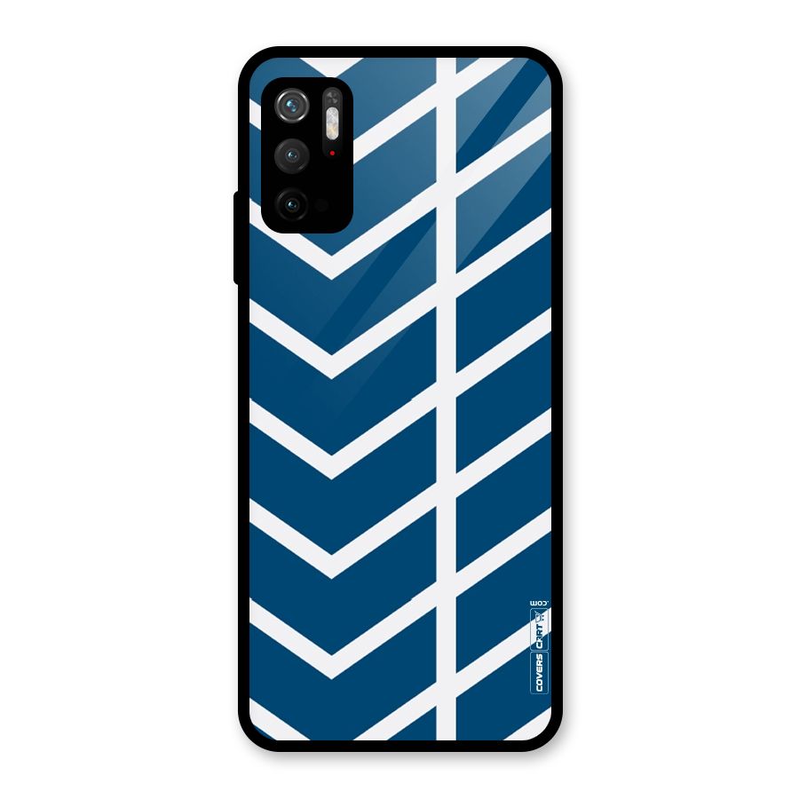 Blue White Pattern Glass Back Case for Poco M3 Pro 5G