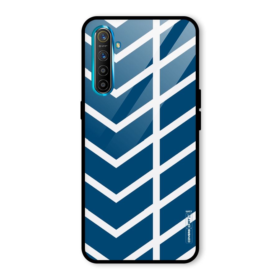 Blue White Pattern Glass Back Case for Realme X2