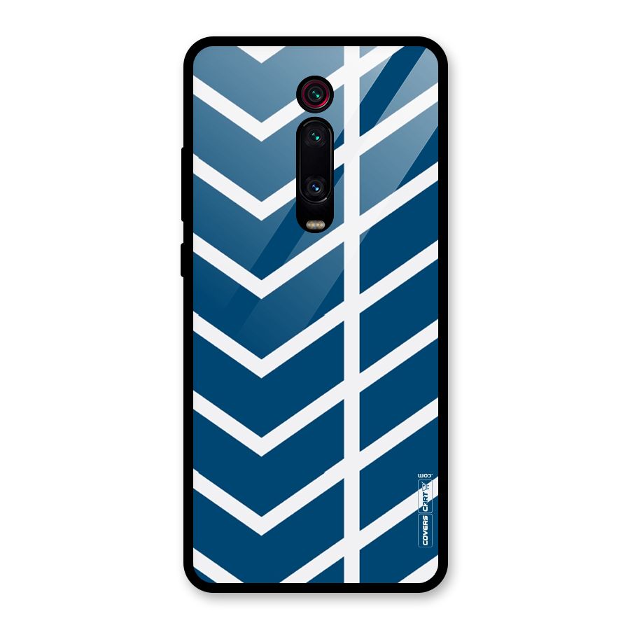 Blue White Pattern Glass Back Case for Redmi K20 Pro