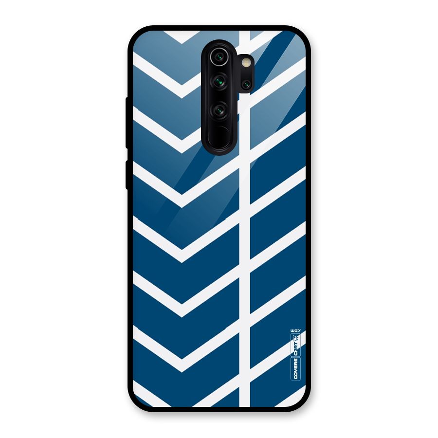 Blue White Pattern Glass Back Case for Redmi Note 8 Pro