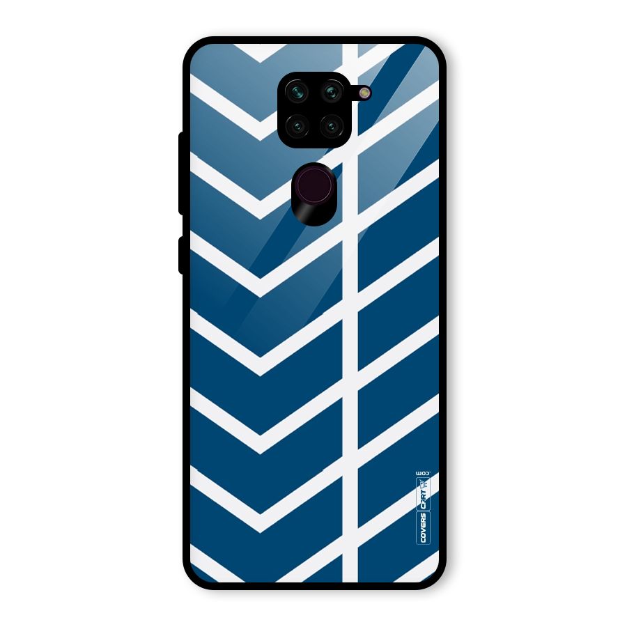 Blue White Pattern Glass Back Case for Redmi Note 9