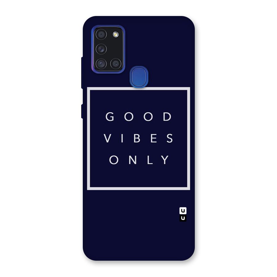 Blue White Vibes Back Case for Galaxy A21s