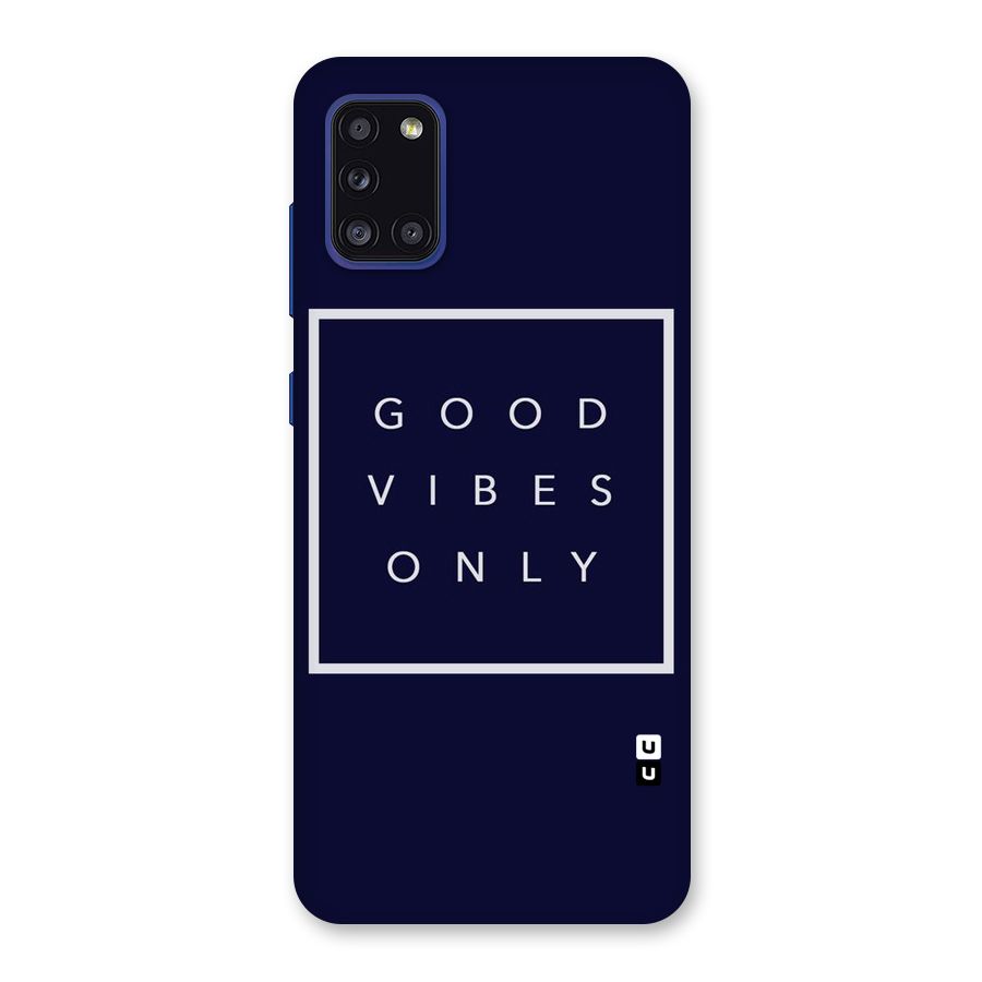 Blue White Vibes Back Case for Galaxy A31