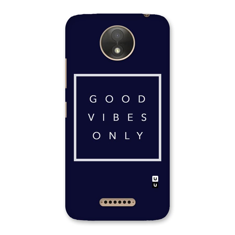 Blue White Vibes Back Case for Moto C Plus