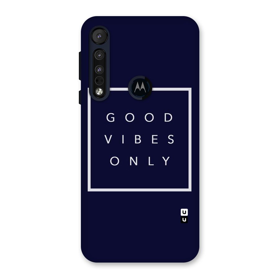Blue White Vibes Back Case for Motorola One Macro