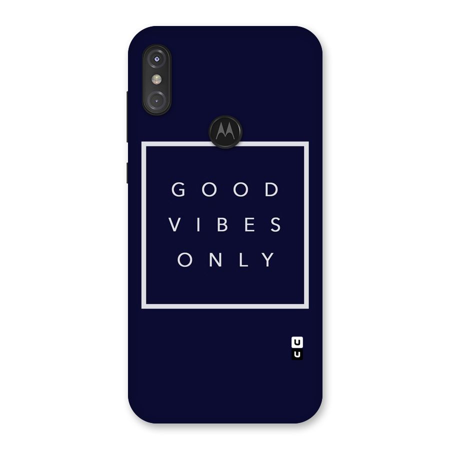 Blue White Vibes Back Case for Motorola One Power