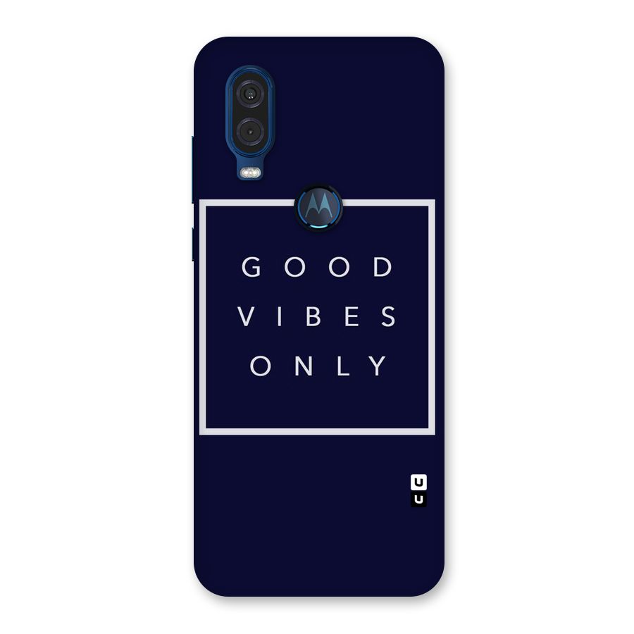 Blue White Vibes Back Case for Motorola One Vision