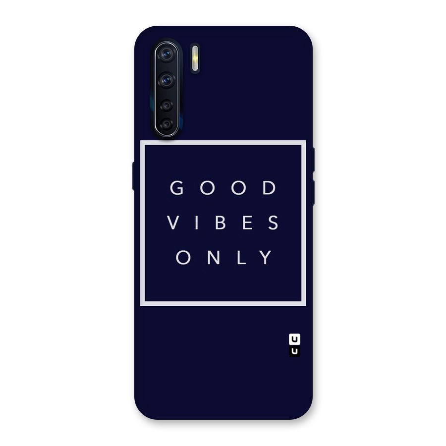 Blue White Vibes Back Case for Oppo F15