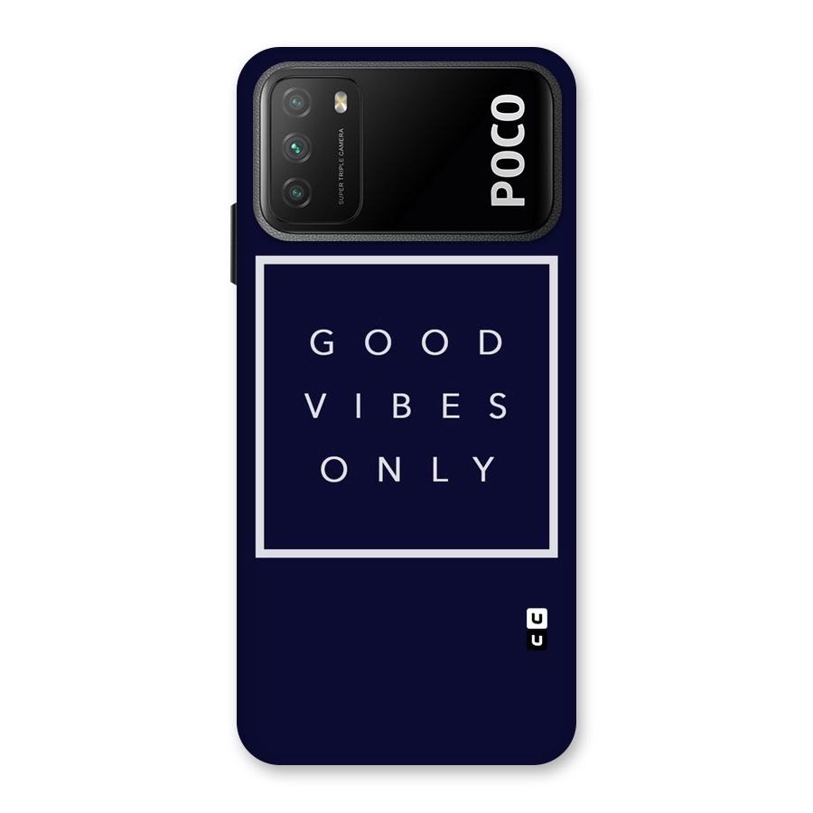 Blue White Vibes Back Case for Poco M3