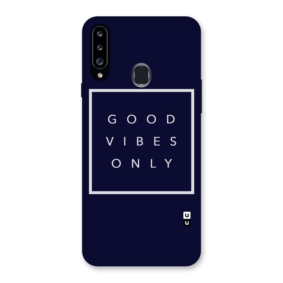 Blue White Vibes Back Case for Samsung Galaxy A20s
