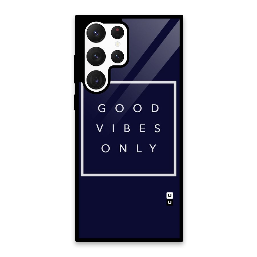 Blue White Vibes Glass Back Case for Galaxy S22 Ultra 5G