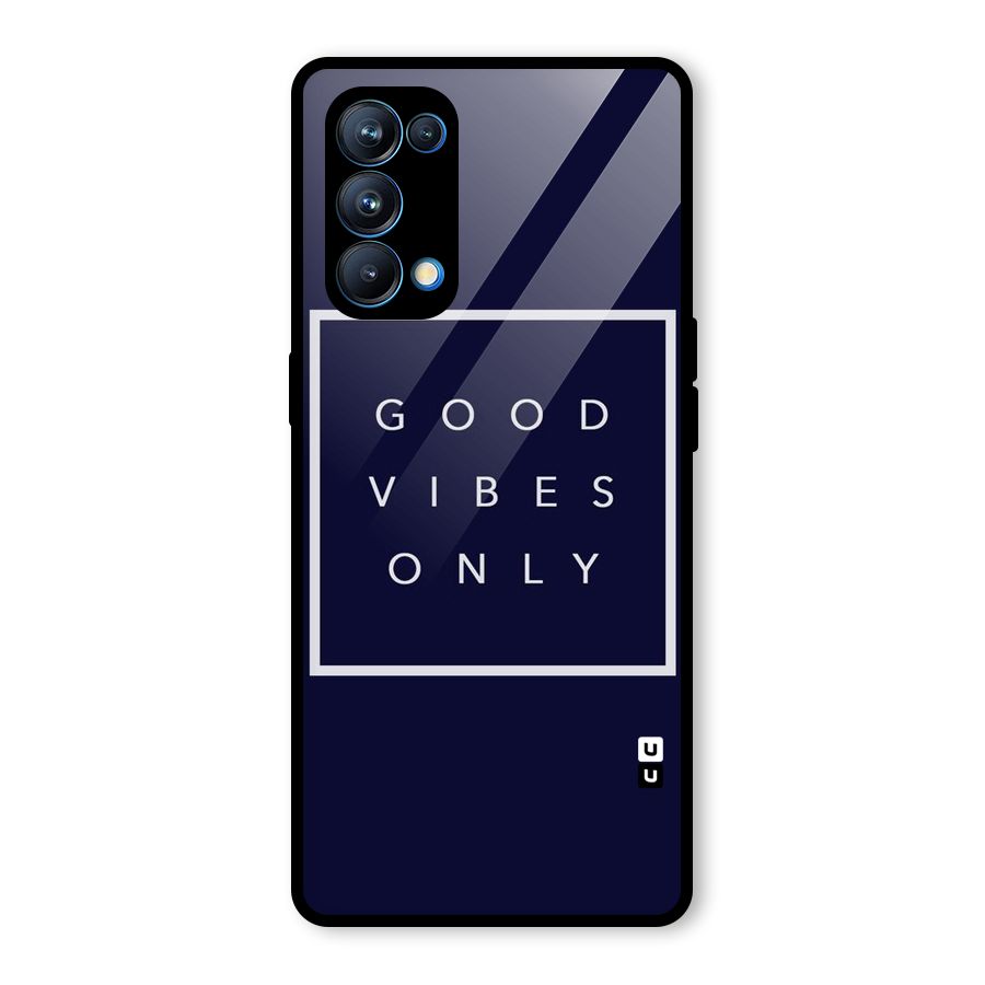 Blue White Vibes Glass Back Case for Oppo Reno5 Pro 5G
