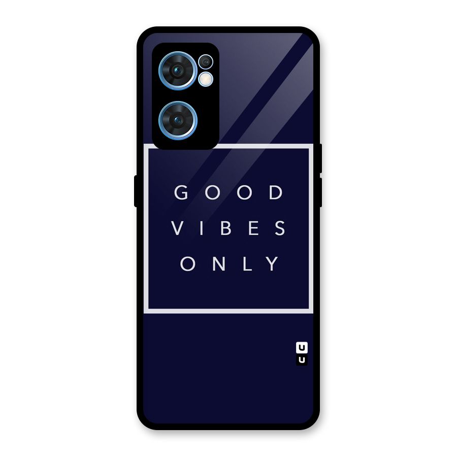 Blue White Vibes Glass Back Case for Oppo Reno7 5G