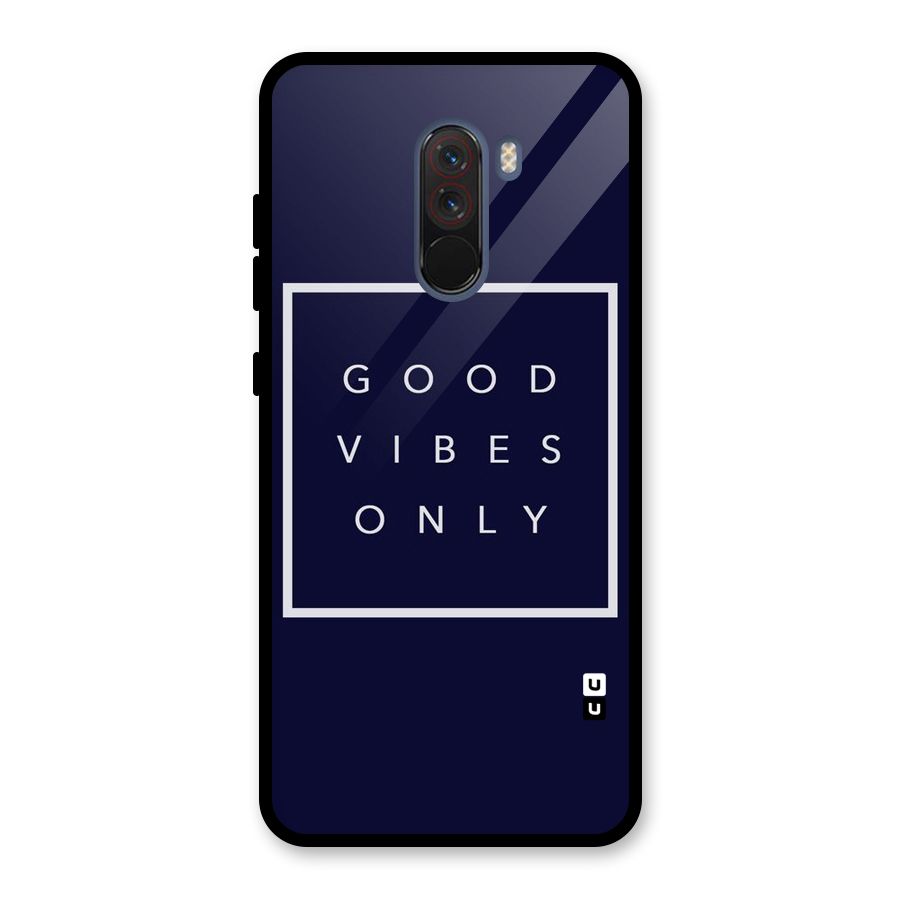Blue White Vibes Glass Back Case for Poco F1