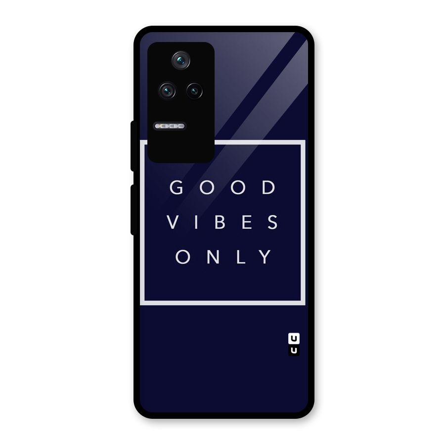 Blue White Vibes Glass Back Case for Poco F4 5G