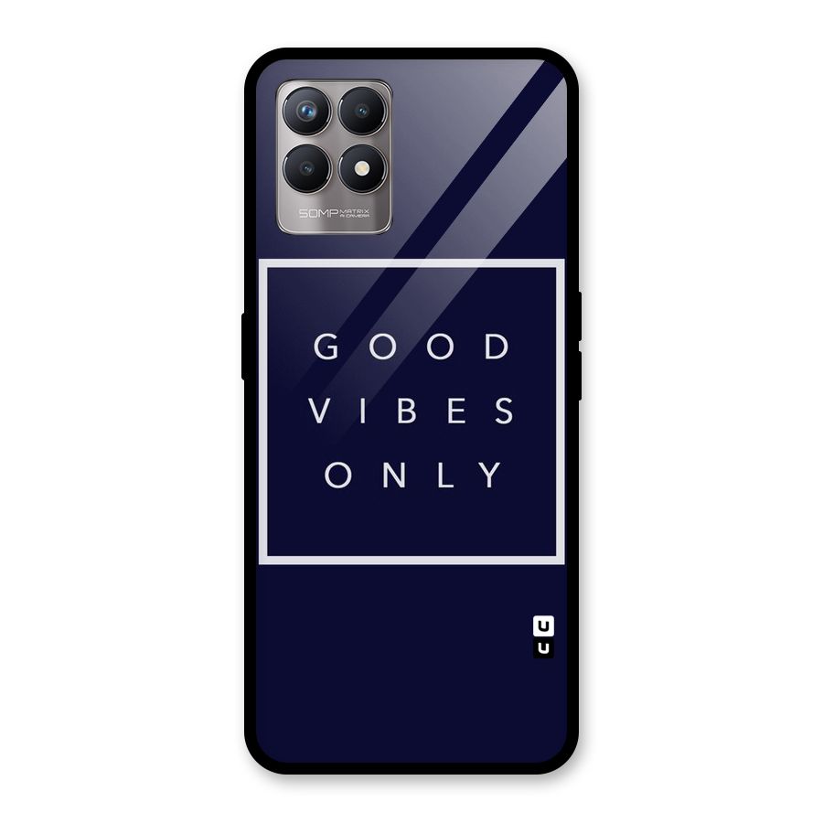 Blue White Vibes Glass Back Case for Realme 8i