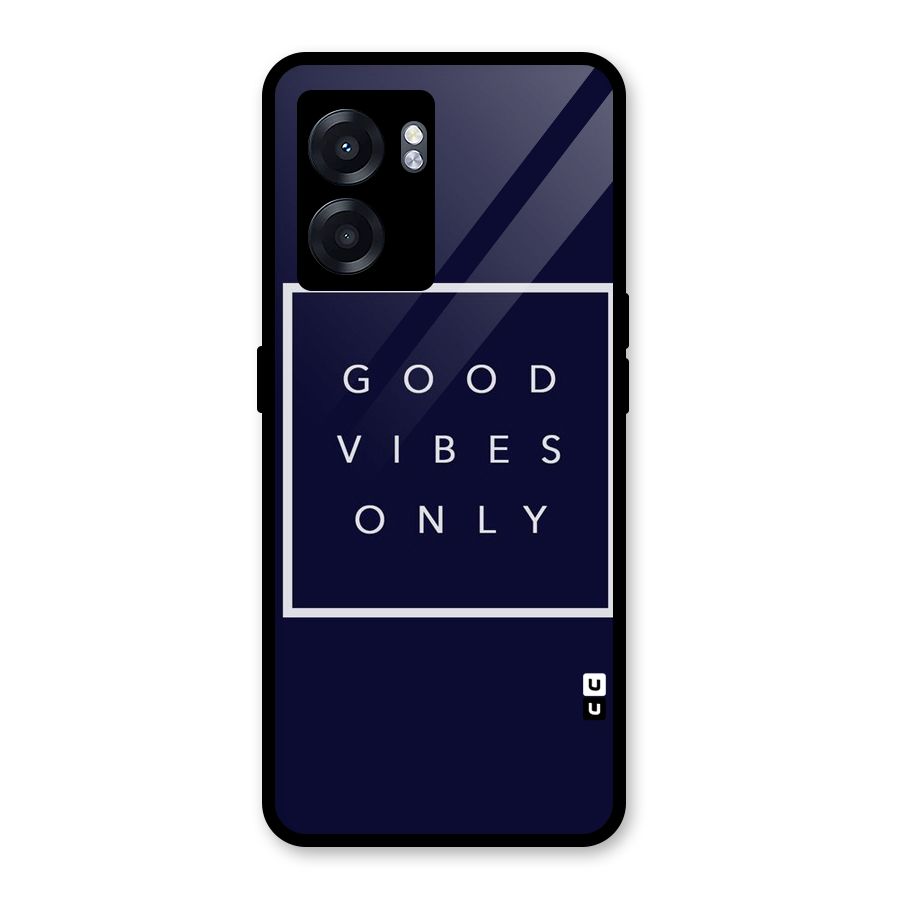 Blue White Vibes Glass Back Case for Realme Narzo 50 5G