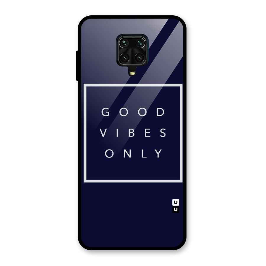 Blue White Vibes Glass Back Case for Redmi Note 9 Pro