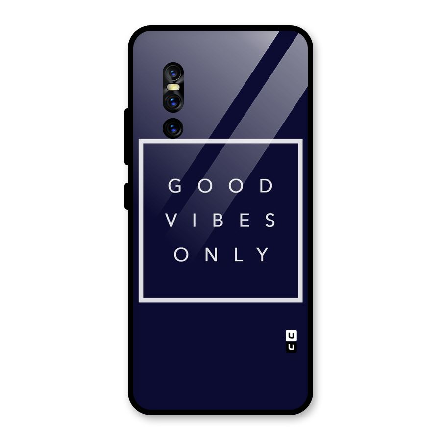 Blue White Vibes Glass Back Case for Vivo V15 Pro