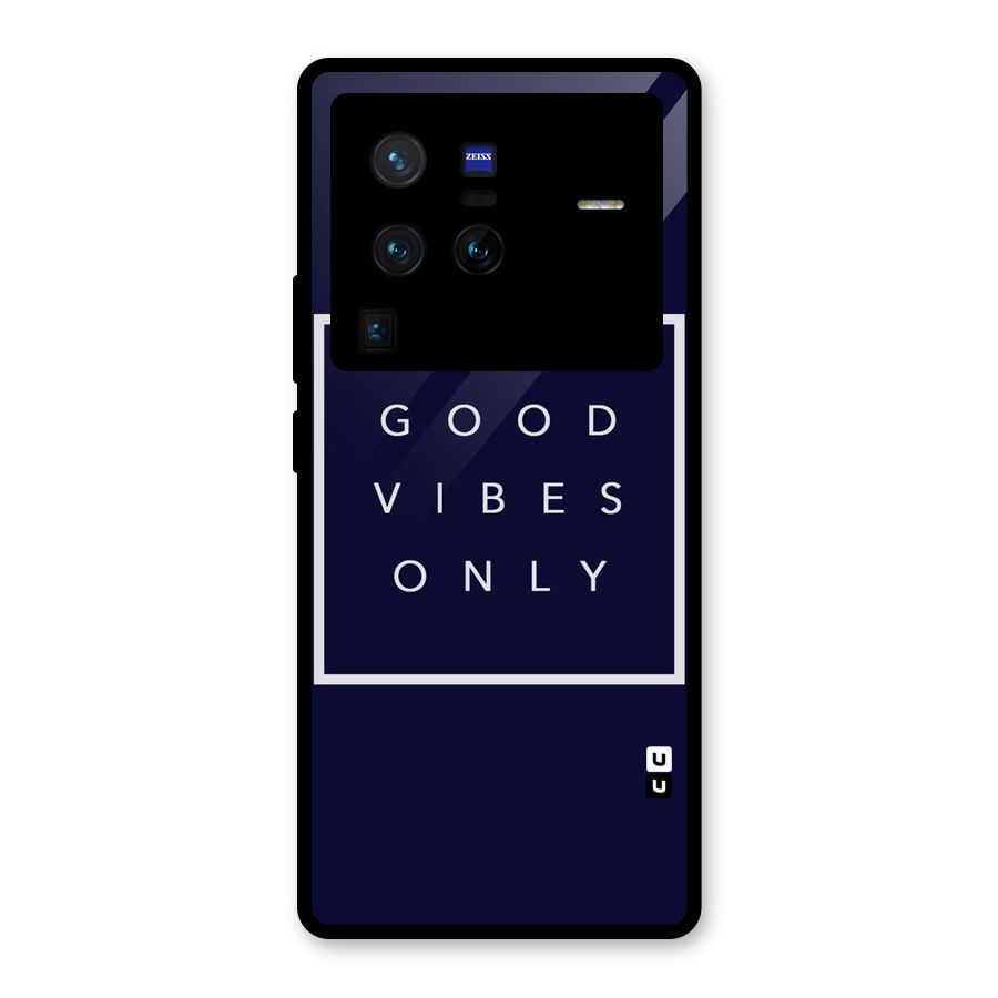 Blue White Vibes Glass Back Case for Vivo X80 Pro