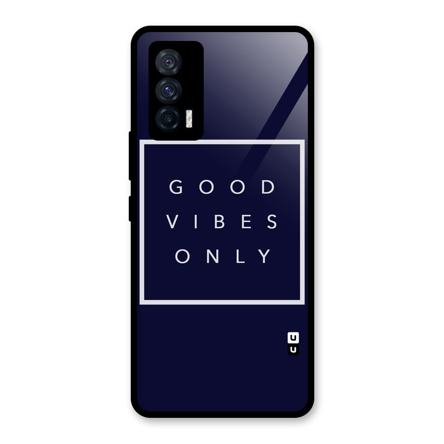 Blue White Vibes Glass Back Case for Vivo iQOO 7 5G