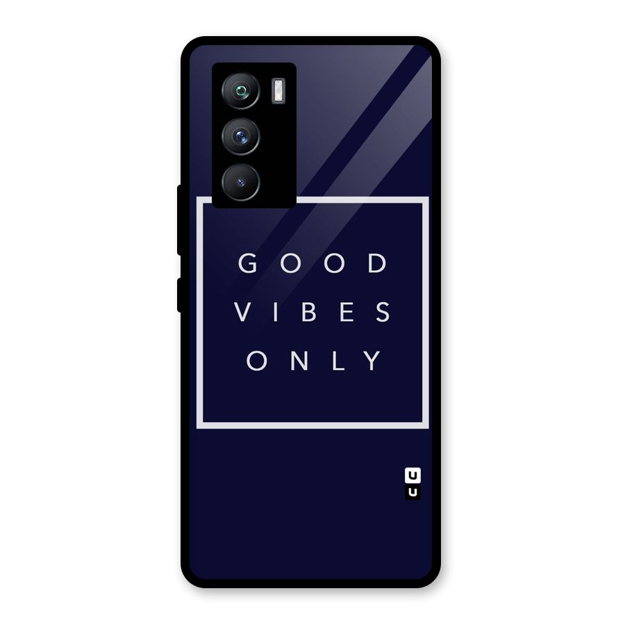 Blue White Vibes Glass Back Case for Vivo iQOO 9 SE
