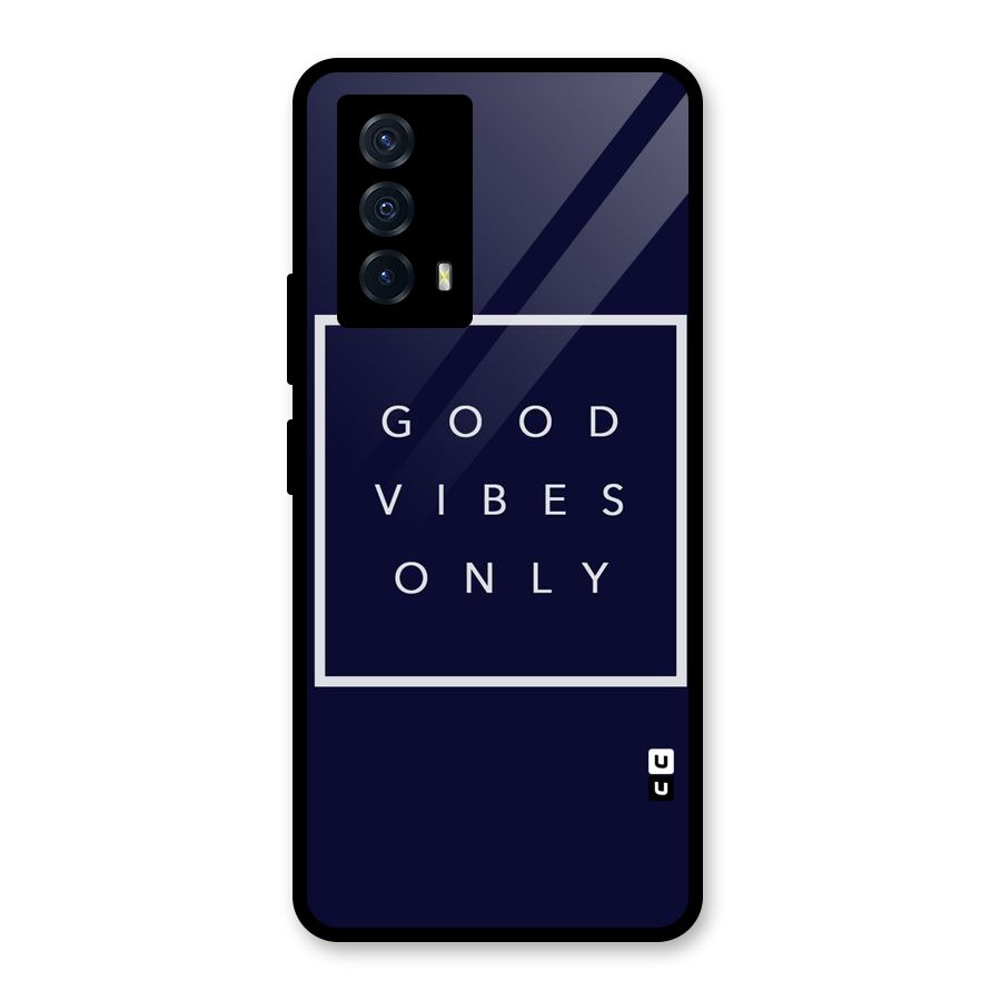 Blue White Vibes Glass Back Case for Vivo iQOO Z5