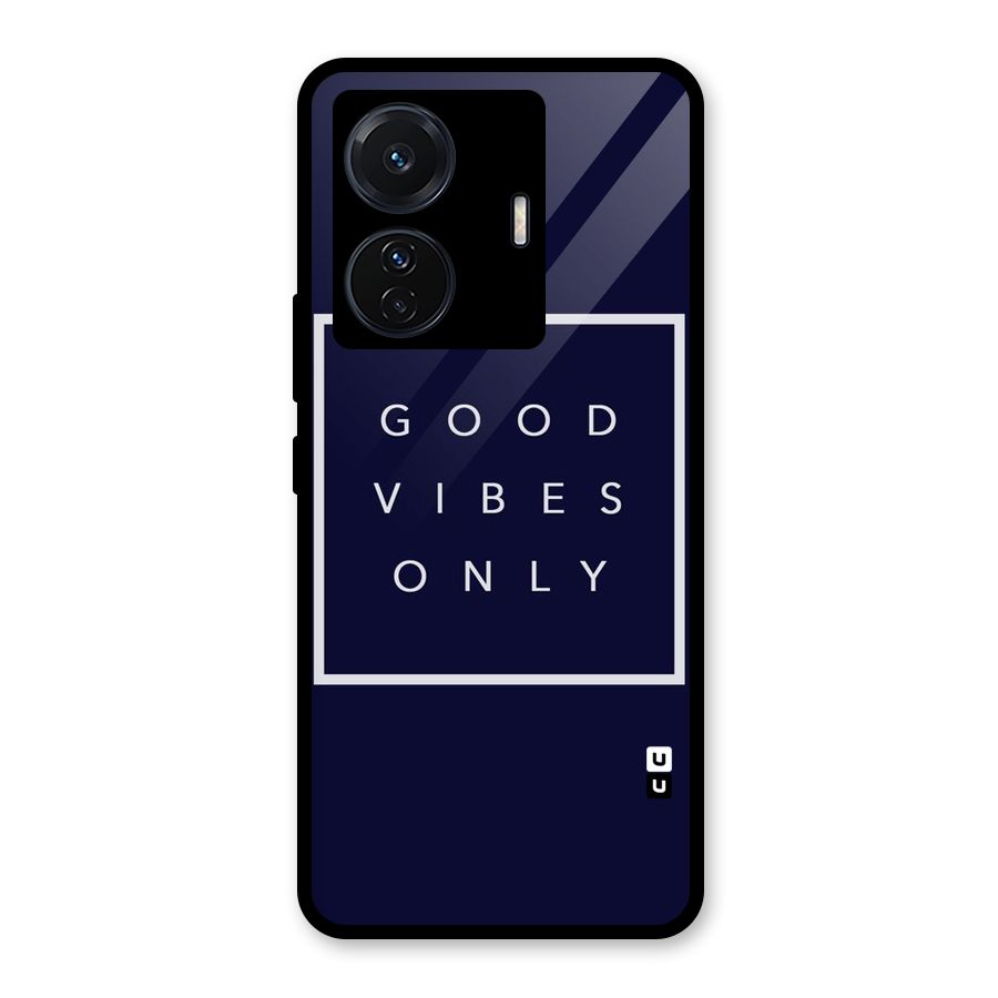 Blue White Vibes Glass Back Case for Vivo iQOO Z6 Pro