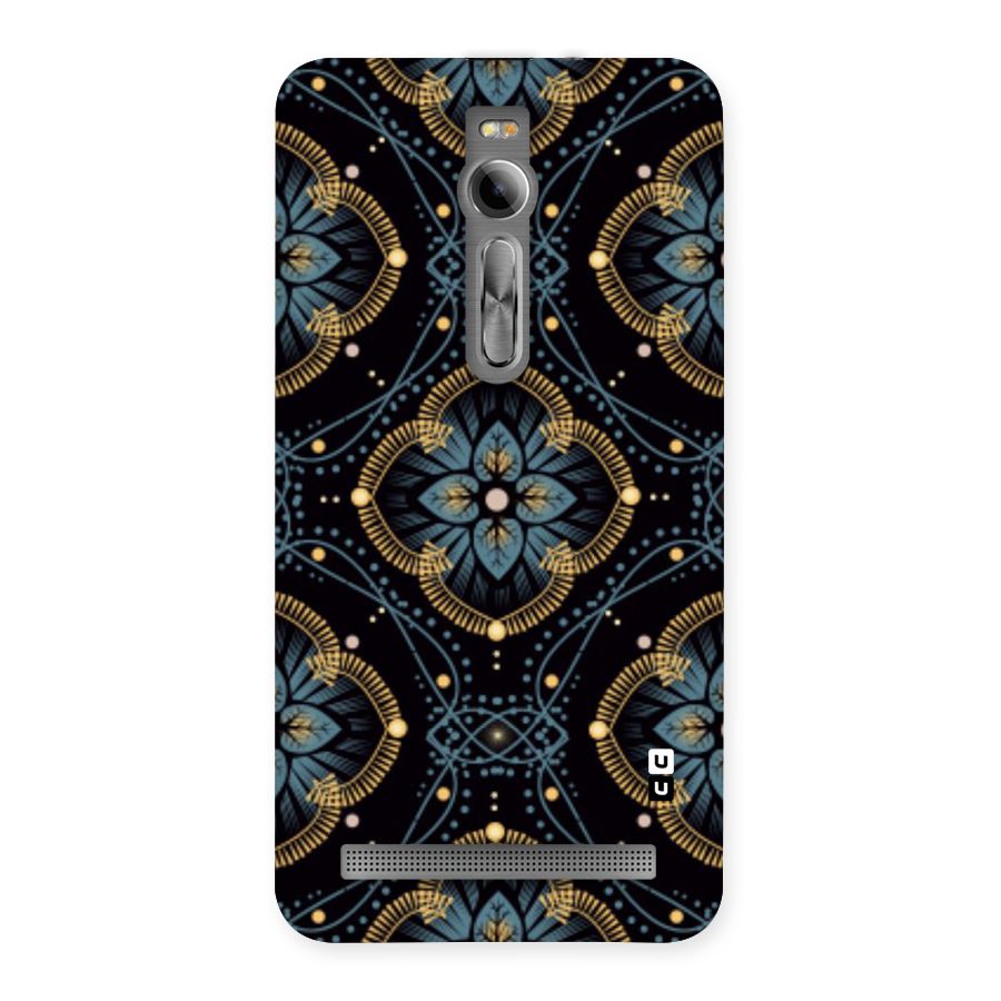 Blue With Black Flower Back Case for Asus Zenfone 2