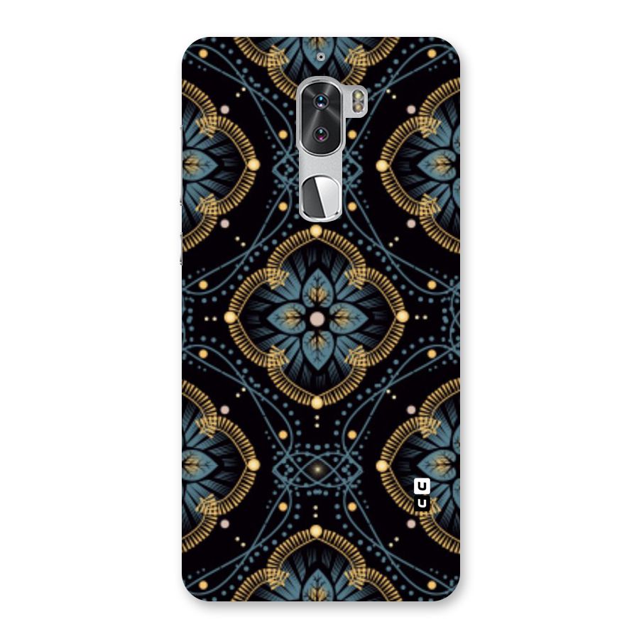 Blue With Black Flower Back Case for Coolpad Cool 1