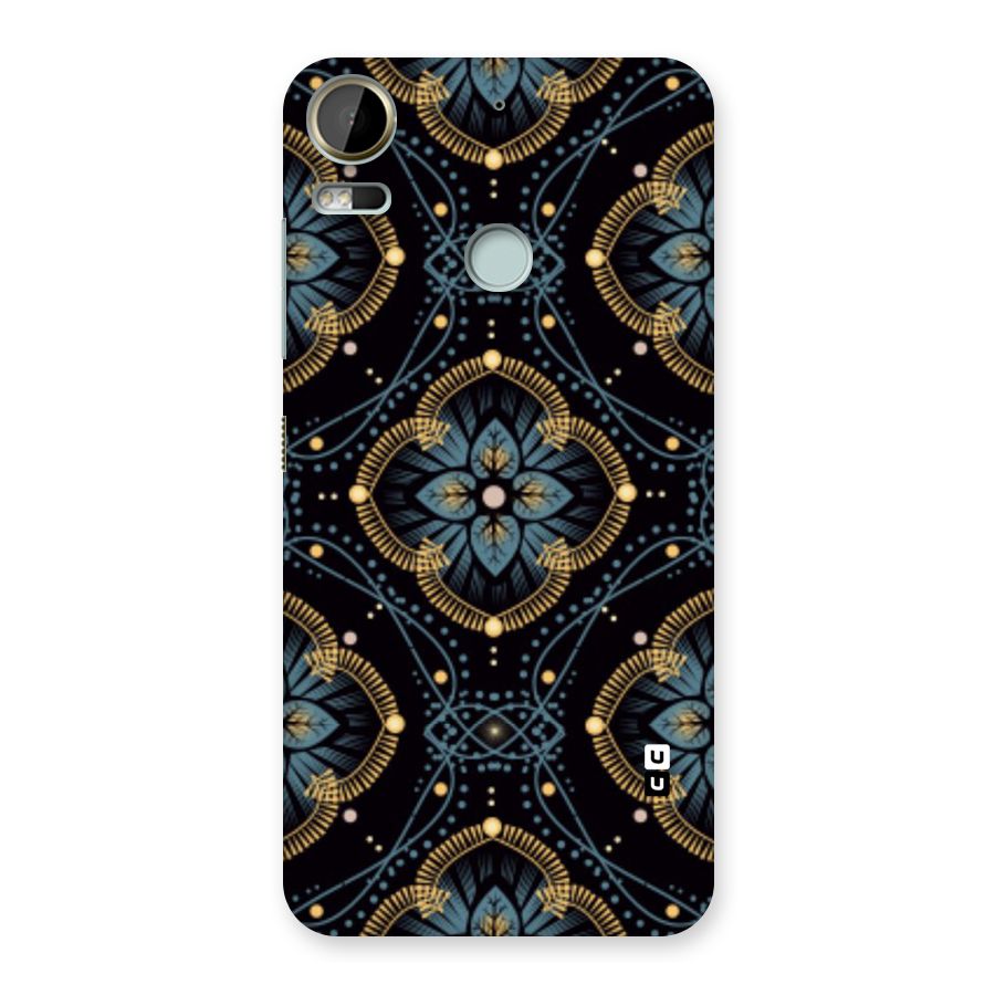 Blue With Black Flower Back Case for Desire 10 Pro