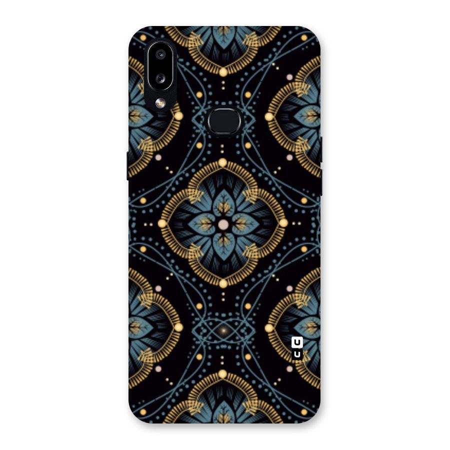 Blue With Black Flower Back Case for Galaxy A10s