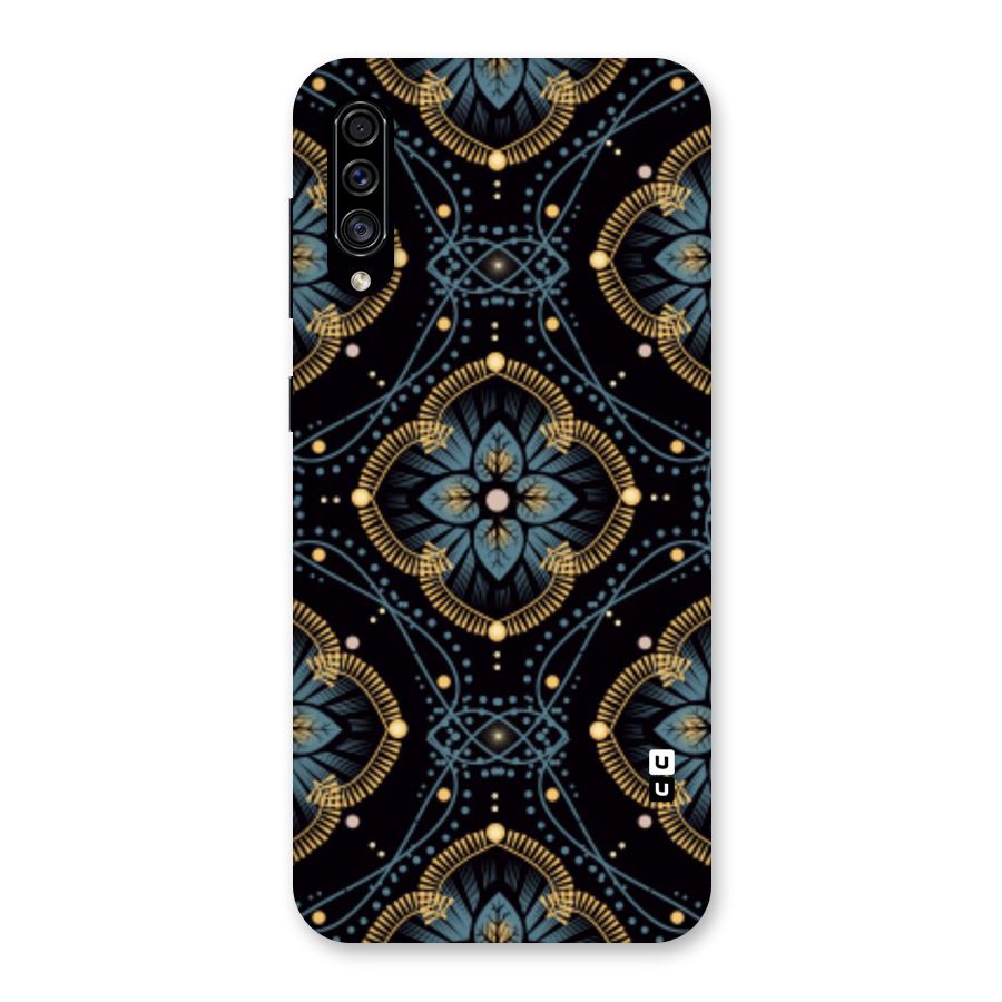 Blue With Black Flower Back Case for Galaxy A30s