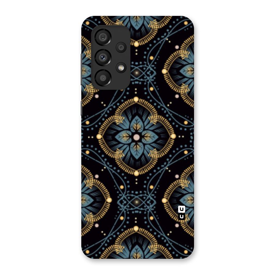 Blue With Black Flower Back Case for Galaxy A33 5G